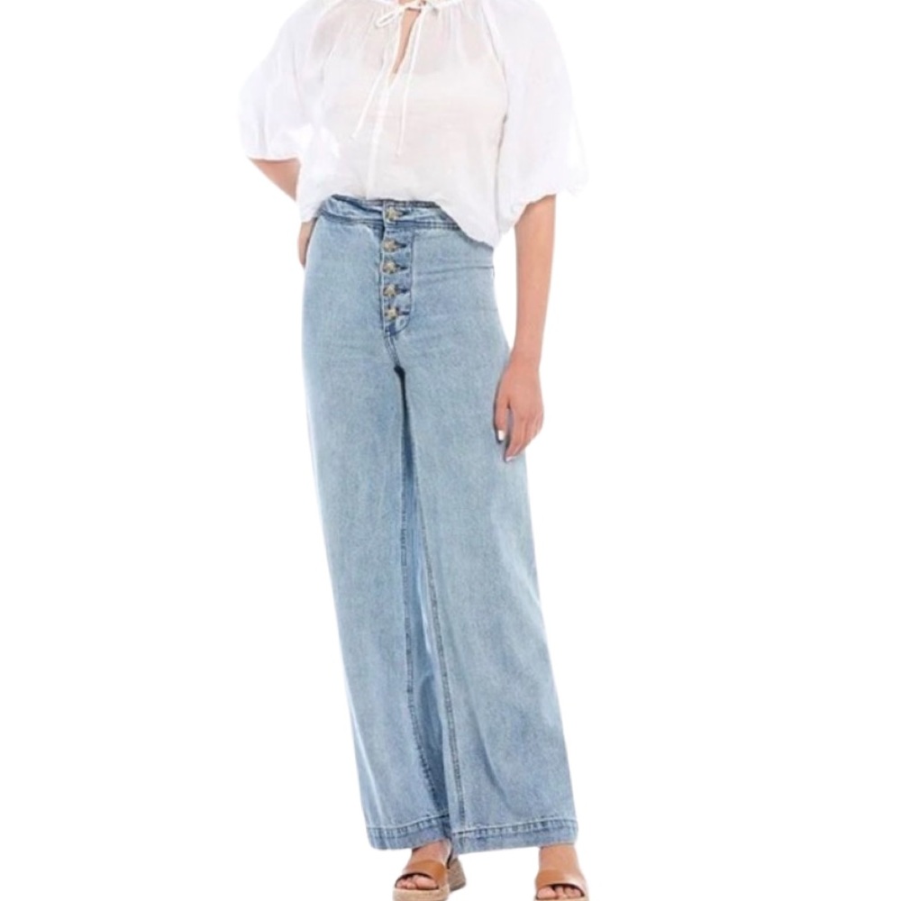 NWT $88 Every High Waist Wide Leg Jeans Runs Small - Picture 3 of 11